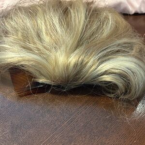 Blonde Hairpiece with Comb Attachment